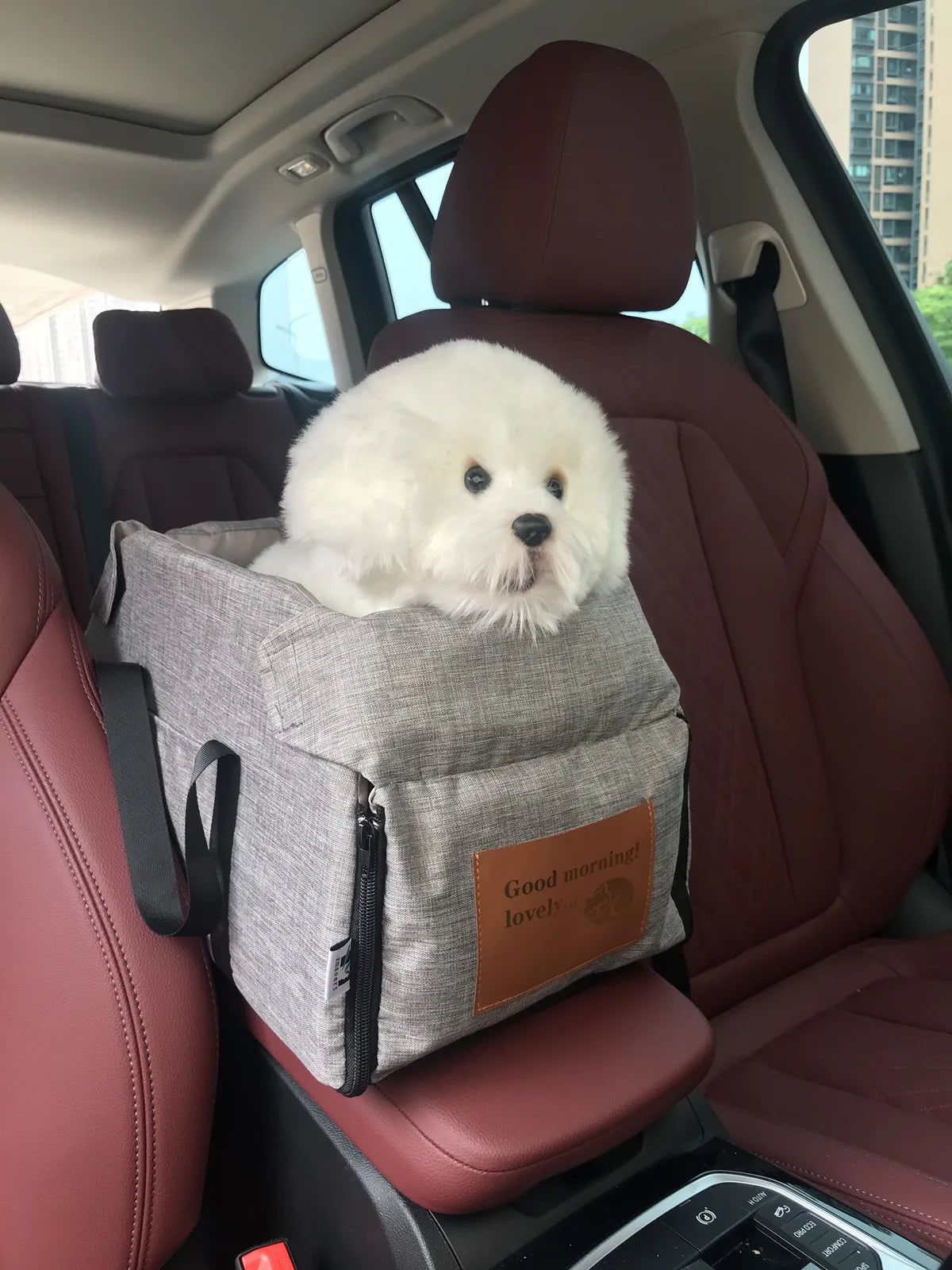 Portable Dog Car Seat Bed - Safe Travel Carrier for Small Dogs & Cats